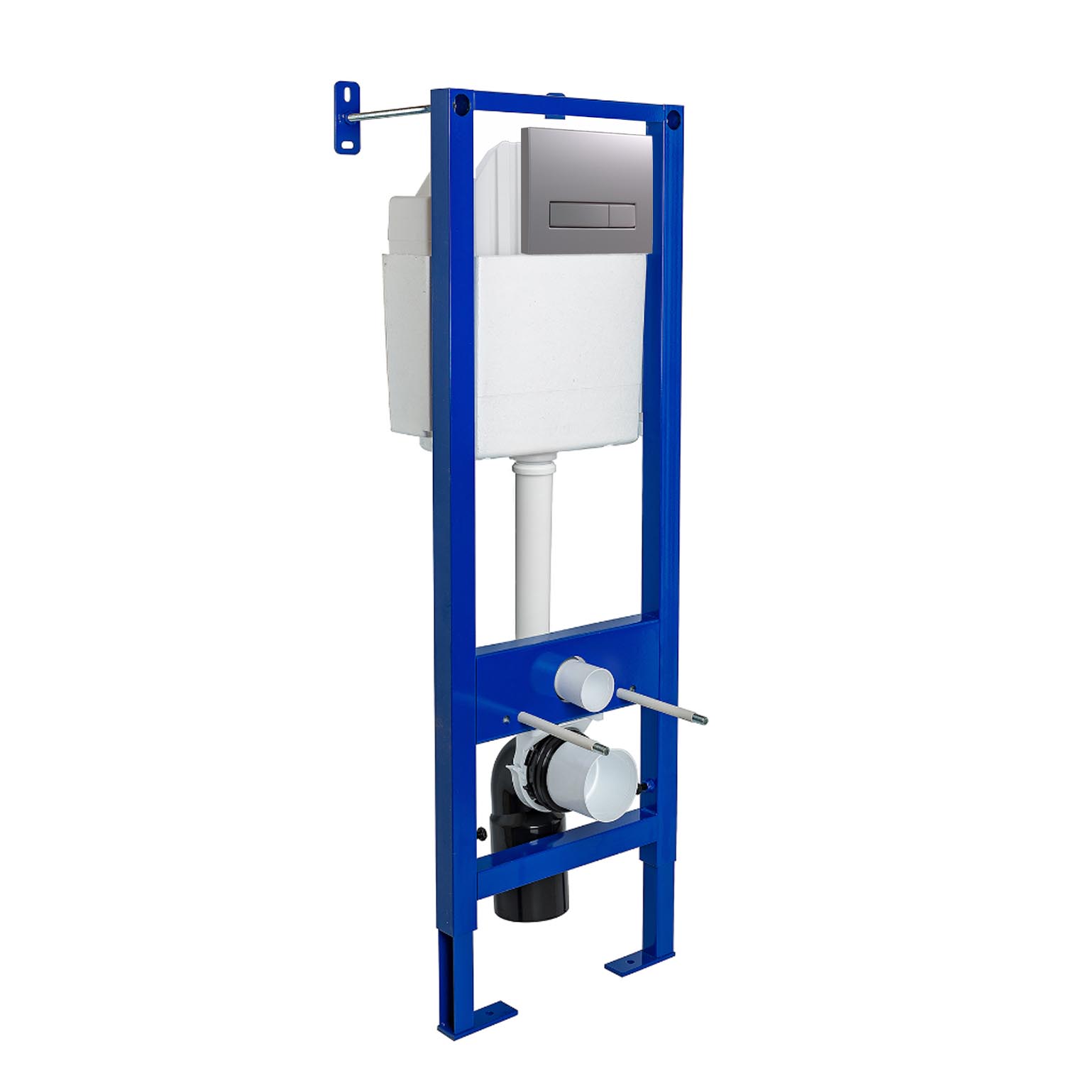 Инсталляция  для скрытого монтажа унитаза АТОМ Line 410 кнопка , BERGES