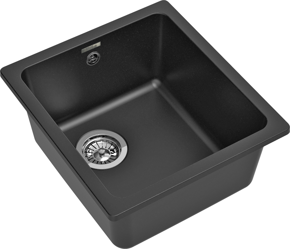 RIVELATO Мойка BERKANA 35 подст.монтаж 1-чаш 415*455 antracite арт.