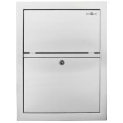 Встраиваемый в стену мусорный бак с дверью 12001.S  432*330*115 мм, шт