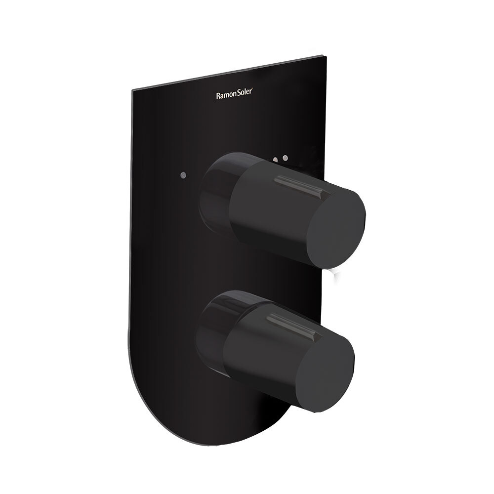 Встраиваемый смеситель для душа TZAR 341502SNM матовый черный на 2 выхода