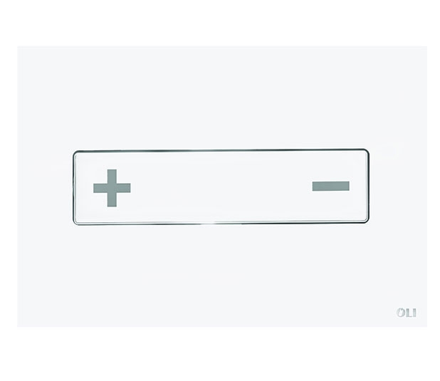 054554 Панель механ. двойная OCEANIA, стекло, белый, OLI