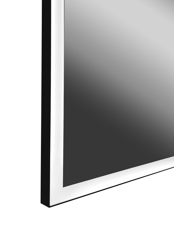 Зеркало "Solid Black LED" 600х800, реверсивное крепление 