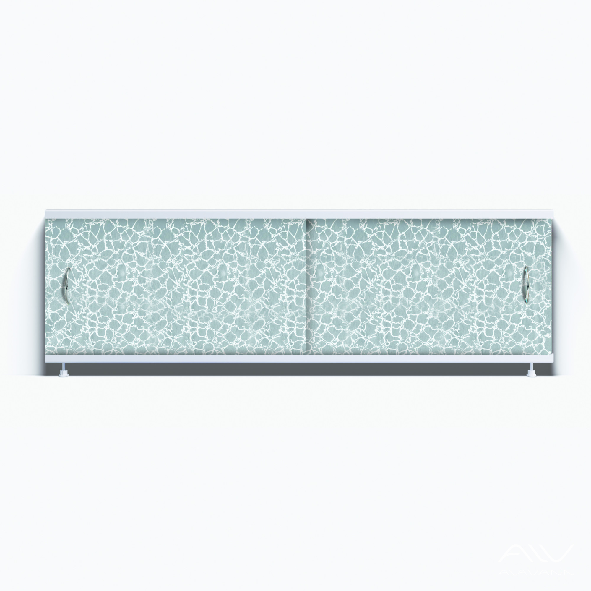 КЛАССИК Экран для ванны 170 см, полистирол,(серый камень-046), ALAVANN