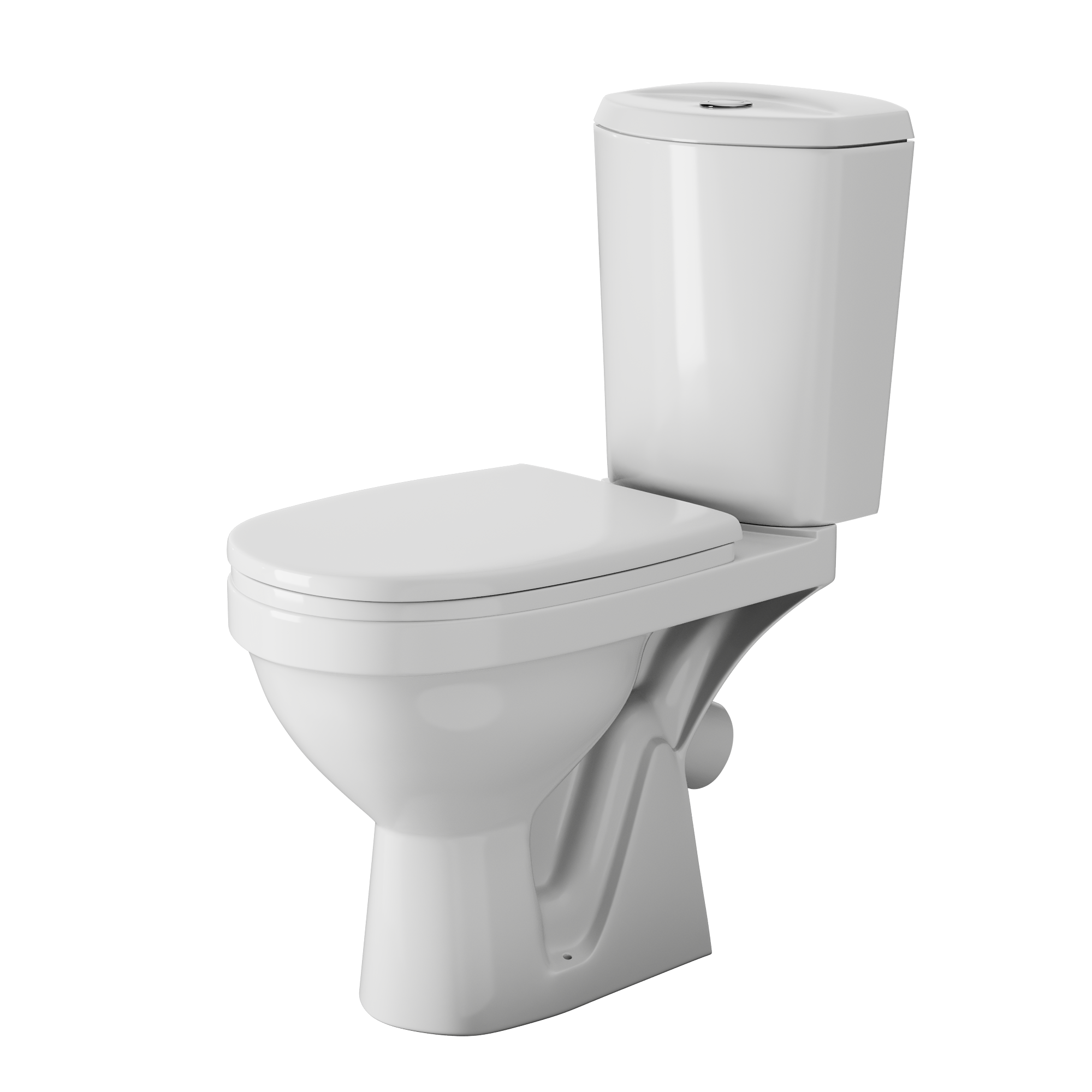 ДОН Унитаз-компакт для людей с огр.возм.,косой вып., б/о,1-я реж.арм-ра,сиденье полипр., белый, ROSA