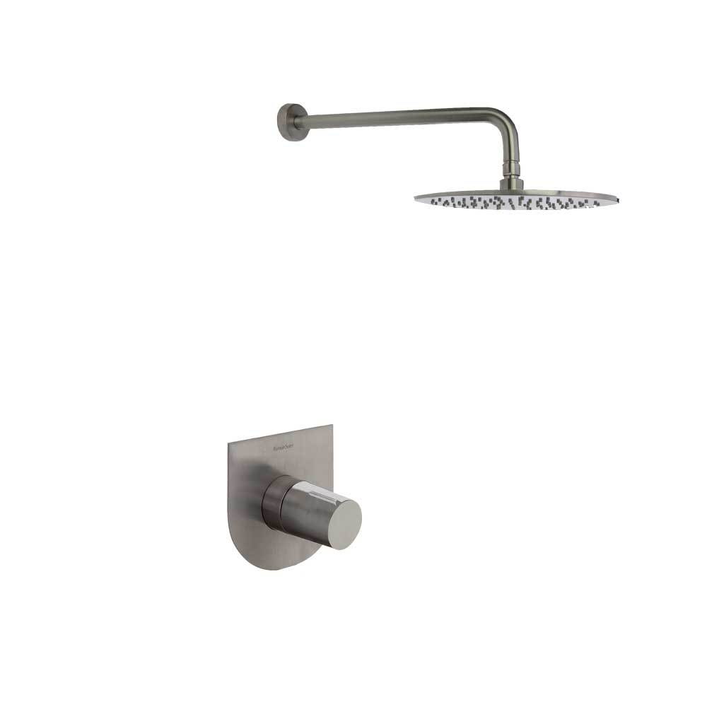 Встраиваемая душевая система с тропическим душем TZAR K3418012NC никель брашированный