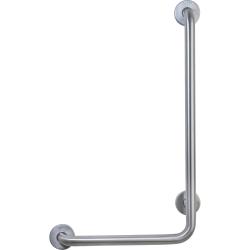 Поручень угловой левый  для людей с ограниченными возможностями, матовый.
