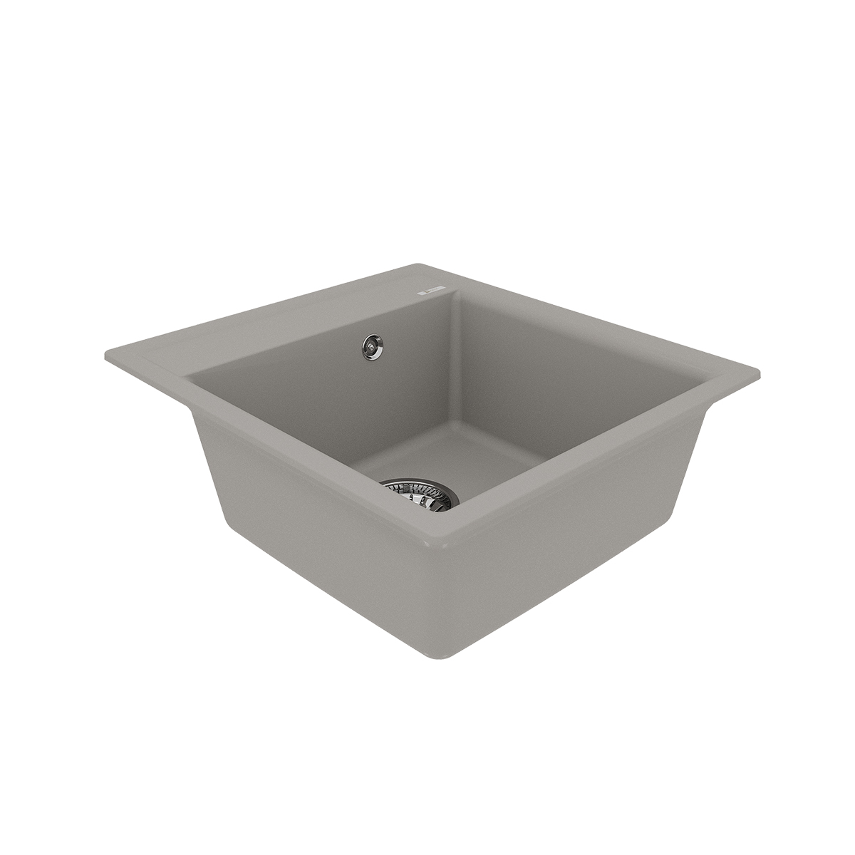 Кухонная мойка Lemark HANKA 450 врезная прямоугольная из кварцгранита, Грей