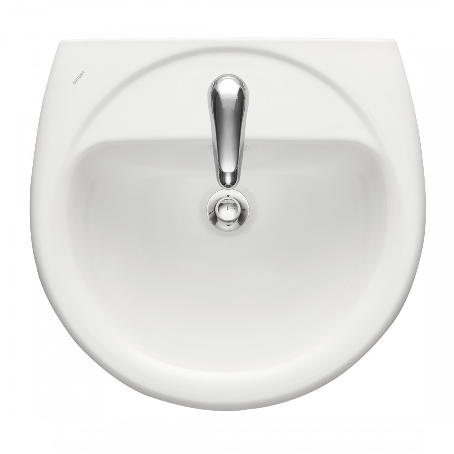 Умывальник "Соната" 54 см. с отв., с переливом (хром. кольцо) 1 сорт SANTERI