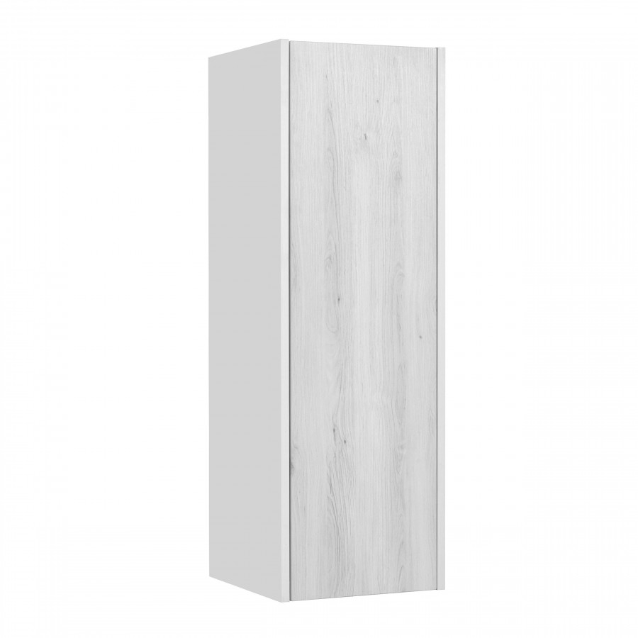 Шкаф САКУРА 35, подвесной, правый, ольха наварра, белый глянец