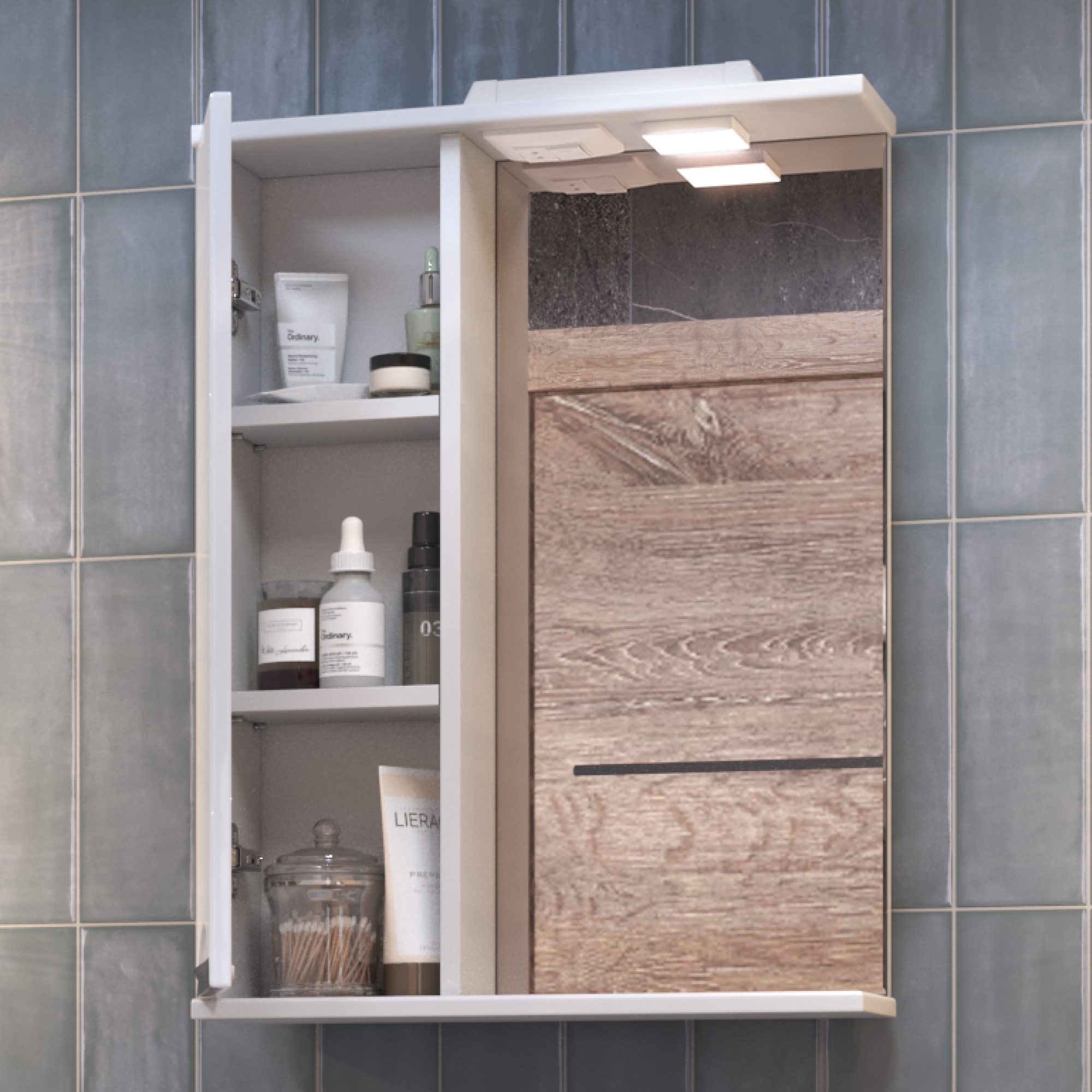 Зеркало со шкафом VIGO Callao 50 подвесное белый (z.CAL.50.L.El)