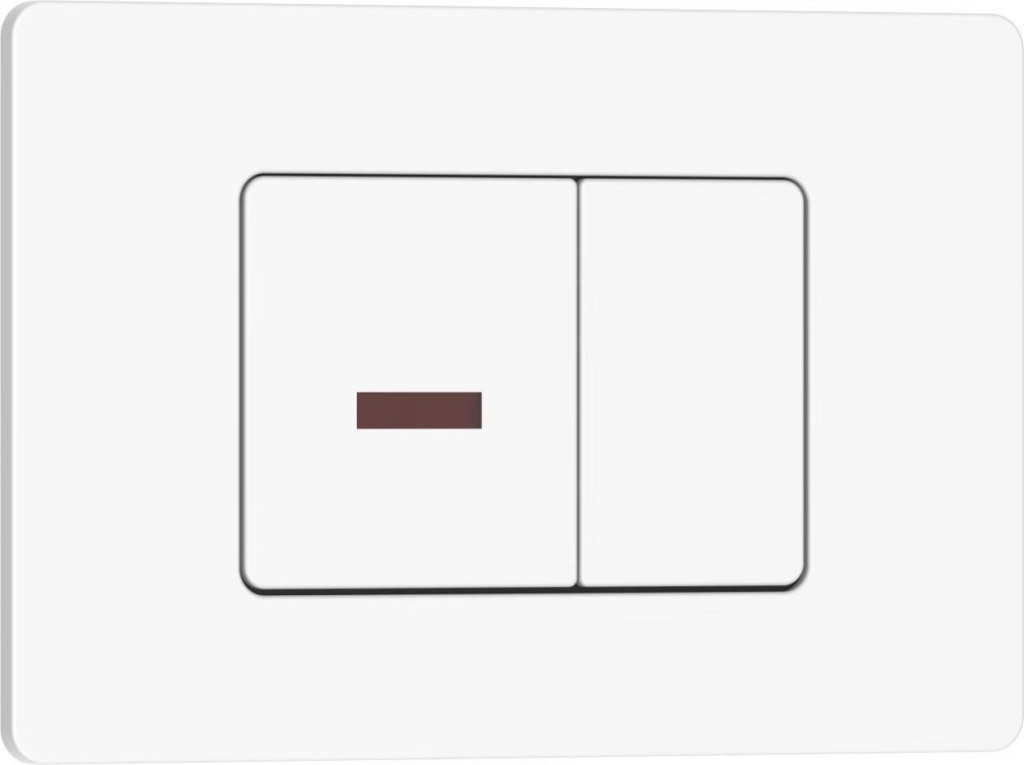 Кнопка смыва комбинированная IBERICA BLANCA INOX SENSOR нержавеющая сталь, белый матовый (IB.B011.001.000S)
