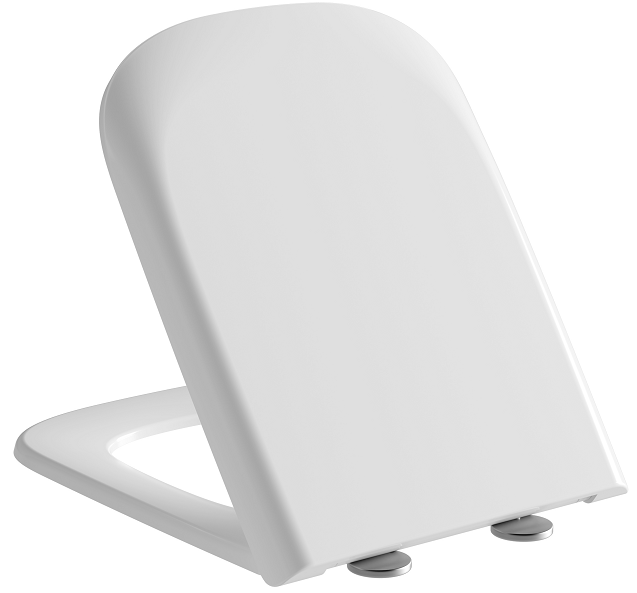 Сиденье для унитаза IBERICA BLANCA TOLEDO ALTO, MAXI тонкое дюропласт soft close белое (IB.ЗИП.0023) 