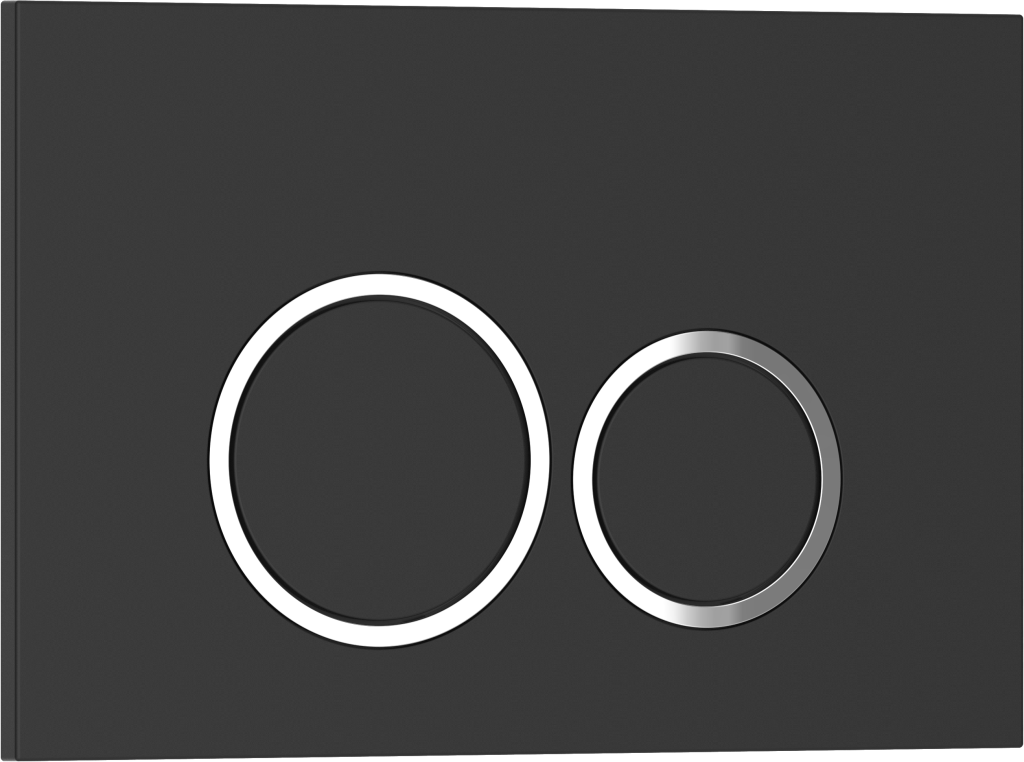 Кнопка смыва IBERICA BLANCA ESTI-O ABS-пластик, черный матовый (IB.B082.002.000)