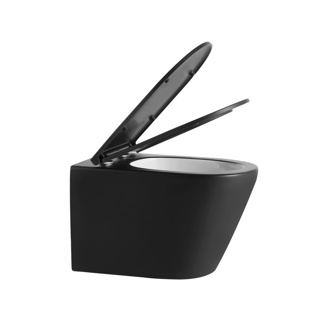 Унитаз подвесной IBERICA BLANCA BILBAO Tornado черный/белый (IB.BLB.234.2B1)