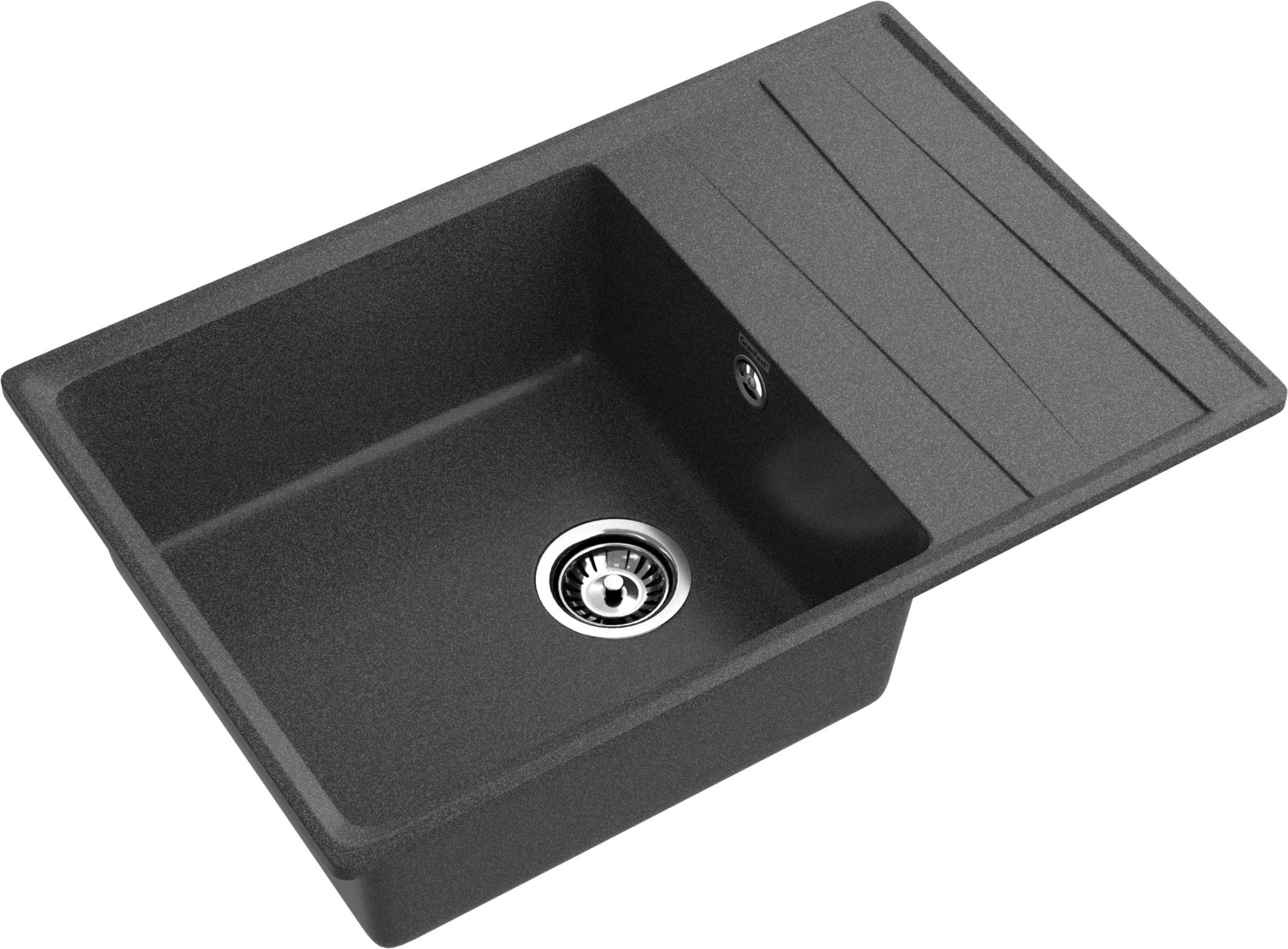 GRANFEST Мойка композит LEVEL, GF-LV-760L, чаш+кр 760*500, графит