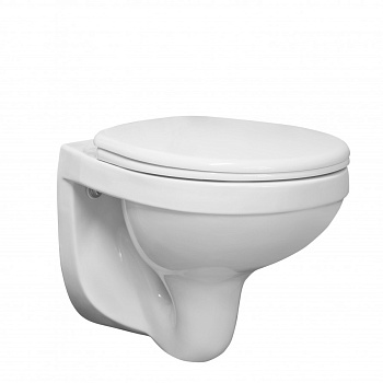 Унитаз подвесной "Альфа" (Комфорт) с сиденьем полипропилен с функцией Soft-close. SANTERI