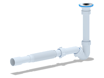 Сифон для биде АНИ Пласт BD1015 1 1/4 дюйма 32 с гибкой трубой 32х32/40