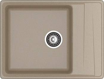 GRANFEST Мойка композит LEVEL, GF-LV-660L, чаш+кр 660*500, песочный