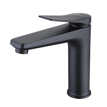 Bronx Смеситель для раковины, монолит.излив154мм дон.клап.Click/Clack ,р/ОД, черный, LM, LM3737BL