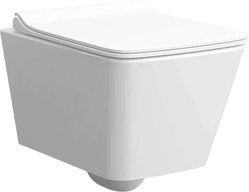 Унитаз подвесной КЕРАМИН ТОБАГО R МЛ Slim Soft Close безободковый, сиденье  дюропласт с микролифтом CDB00027033 (4810531143567)