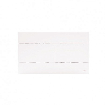 659041 Панель механ. двойная SLIM, пластик белый, OLI