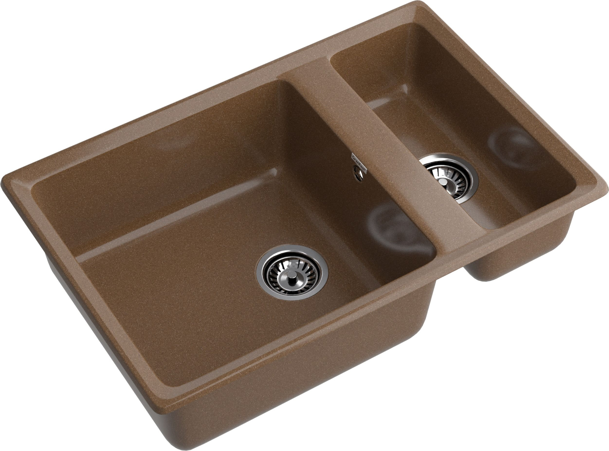 GRANFEST Мойка композит LEVEL , GF-LV-760K , 1,5-чаши 760*500, терракот 