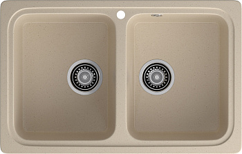 GRANFEST Мойка композит STANDART GF-S--780K  2 чаши 780*510 мм, кашемир