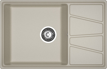 GRANFEST Мойка композит VERTEX, GF-V-780L, чаш+кр 780*500, топаз