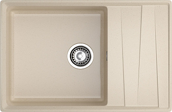 GRANFEST Мойка композит LEVEL , GF-LV-760L, чаша+крыло 760*500, кашемир 