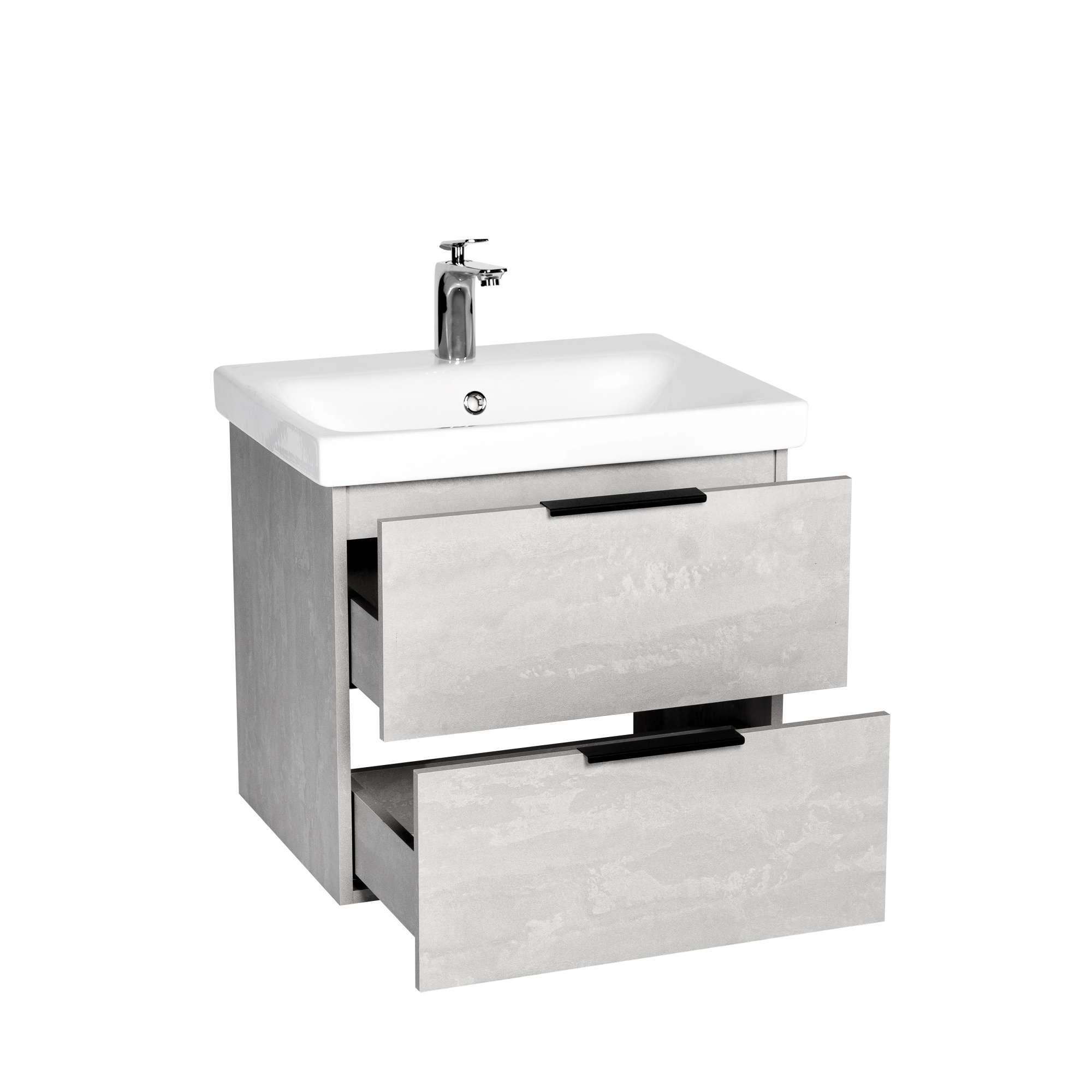 Тумба под раковину VIANT БЕРЛИН 60 подвесная цемент (VBER60MDC-T2YP)