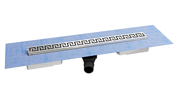 Желоб водосток В1 ANTIK 700, хром глянец, S-сифон D50 H60 боковой, BERGES