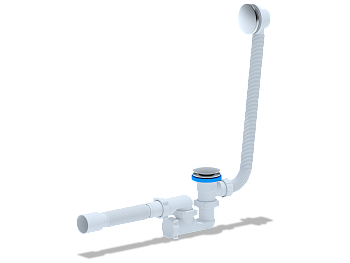 Сифон Ани для ванны клик-клак, грибок, сетка, с вып. и перелив. с трубой 40/50 регулир.ANI PLAST