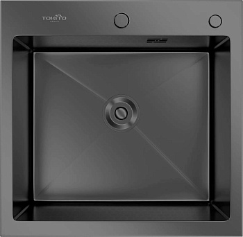Кухонная мойка TOKITO OKA врезная 50х50 см графит (TOK-OKA-5050-GF)