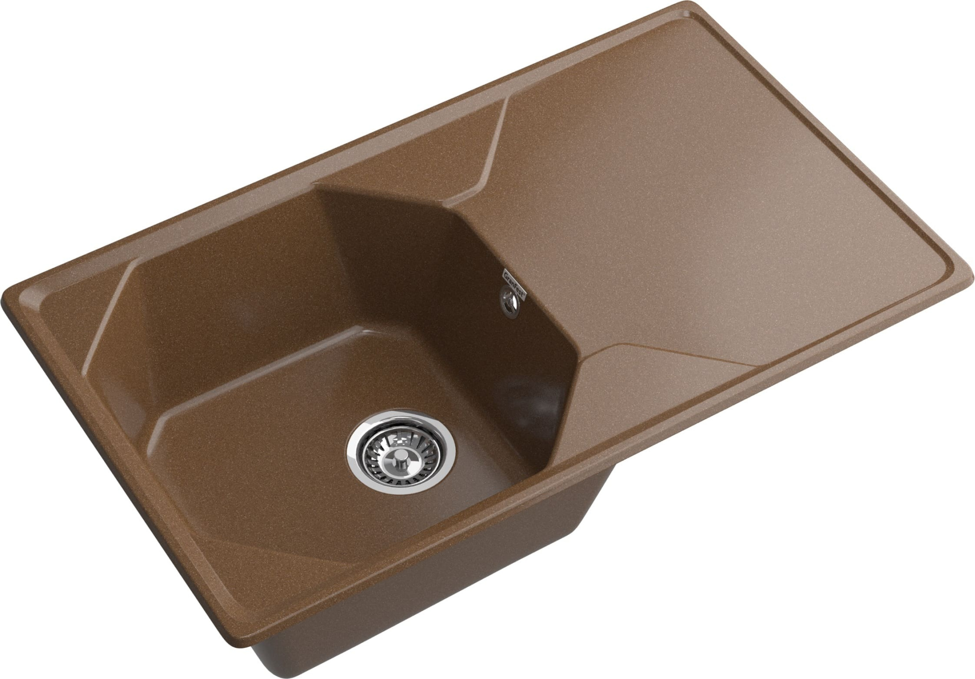 GRANFEST Мойка композит UNIQUE, GF-U-840L, чаш+кр 840*500, терракот