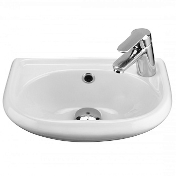 БРИЗ Умывальник мини 40*27(П), хром.кольцо, с крепл. САНТЕК