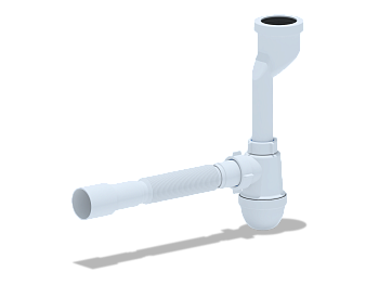 Сифон для писсуара АНИ Пласт U0115 40 с гибкой трубой 40х40/50