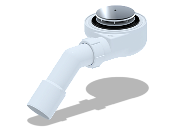 Сифон для душевого поддона  1 1/2**50, h 55 хромс пер. тр.45 40*50, ANI PLAST