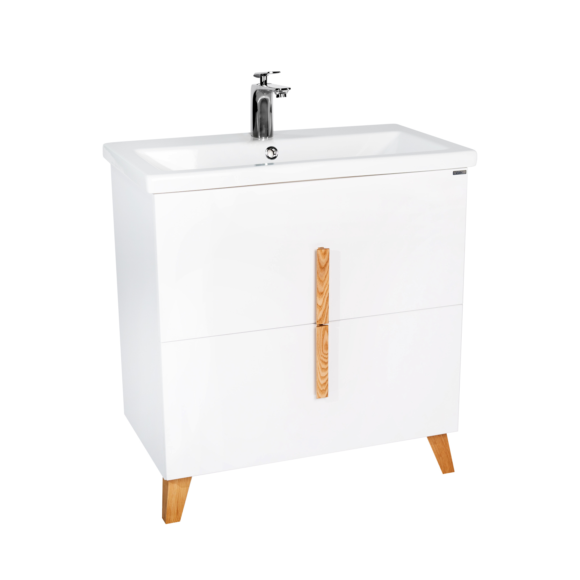 Тумба под раковину VIANT МЮНХЕН 80 напольная белый (VMUN80COBEL-T2Y)