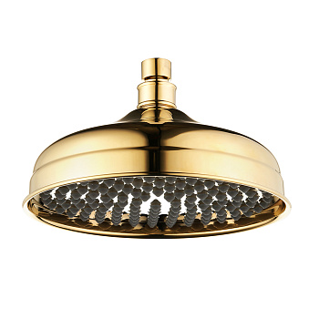 Лейка душевая верхняя, круглая, диаметр 204 мм., золото. LEMARK