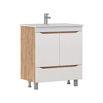 Тумба под раковину VIGO Grani 75 напольная дуб золотой (tn.GRI.OSK.75.2D.1Y дуб золотой)