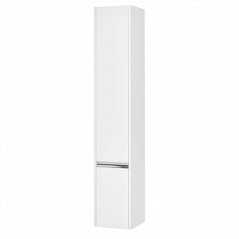Шкаф-колонна КАПРИ 30, подвесная, левый, белый глянец