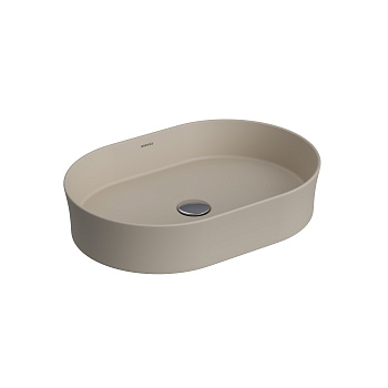 Раковина Ego SL накладная овал, 55x38 см, без отверстия под смеситель, жасмин матовый, BERGES