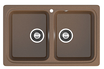 GRANFEST Мойка композит STANDART GF-S--780K  2 чаши 780*510 мм  терракот арт.GF-