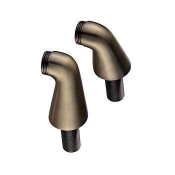 Комплект переходников 2шт., для установки смесителя на борт ванны, бронза, LEMARK