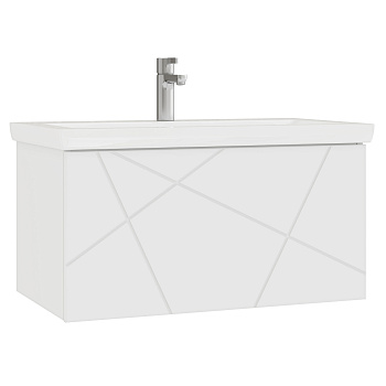 Тумба под раковину VIGO Geometry 80 подвесная белый (035)