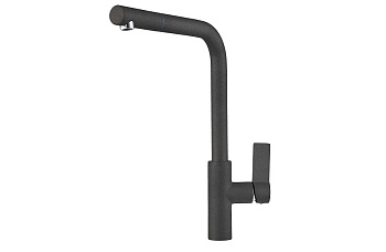 2502, ЧЕРНЫЙ Смеситель для кухни однорыч., GRANULA