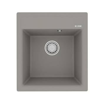 Кухонная мойка Lemark HANKA 450 врезная прямоугольная из кварцгранита, Грей
