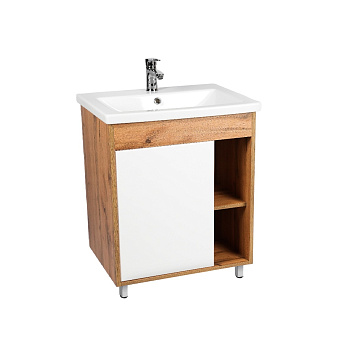 Тумба под раковину VIANT БОСТОН 70 напольная дуб вотан/белый (VBOS70CO-T1ST)