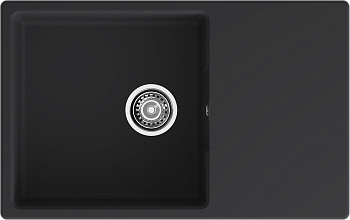 GRANFEST Мойка URBAN 678L  1-чаша+крыло 780*490мм черный арт.GF-UR-