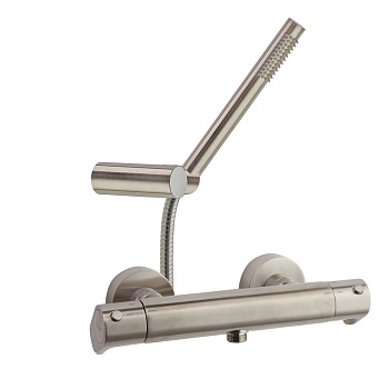 Термостатический смеситель для душа наружнего монтажа с душевым комплектом ALEXIA 3634DNC никель бра